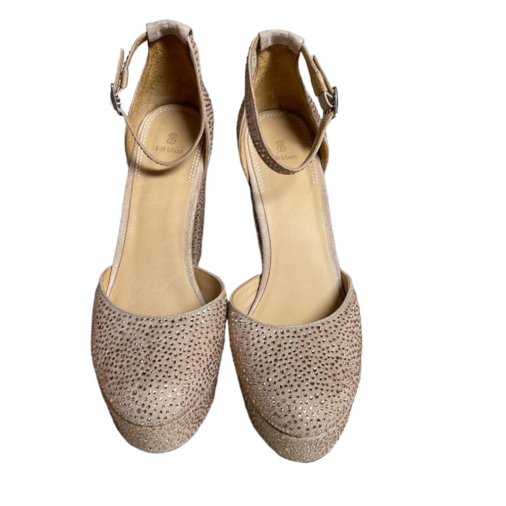 Bill Blass Ellie Sequined Platform Heels Size 9 - Picture 3 of 7